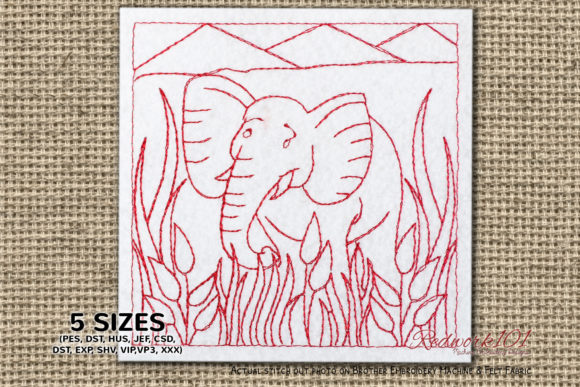 Elephant with Grass