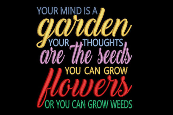 Inspirational Wise Quote About Life Embroidery