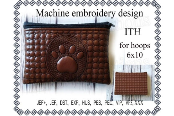 ITH Zippered Bag Dog Paw Embroidery Review