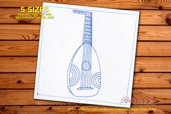 Lute Holiday Embroidery Design