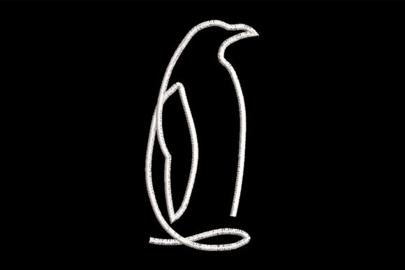 Minimalistic One Line Penguin Embroidery Review